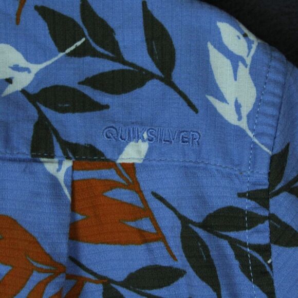 Quiksilver Waterman Shirt Mens Large Hawaiian Floral Regular Fit Button Up - Picture 8 of 8